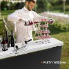 VINGLI 78" Portable Bar Table, 2-Tier Shelves, Mobile Bar Table for Events, Party, Camping, Picnic, Tradeshow, Indoor with Black Skirt - 2 of 4