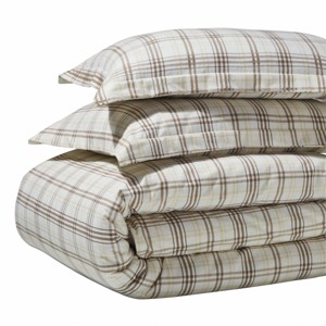 Plaid Flannel Cotton Classic Modern Farmhouse Duvet Cover Set by Blue Nile Mills - 1 of 4