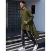 WhizMax Men's Hooded Cloak Casual Long Pullover Hoodie Cape Hip Hop Sweatshirt with Pocket - image 3 of 4