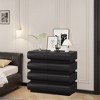 VYNXARIA Modern Bedroom Essential: Handle - Free Black 8 Drawer Dresser with Abundant Storage - 4 of 4