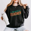 The Life Of A Teacher Puff/Glitter - Womens Lightweight Garment Dyed Sweatshirt - 2 of 3