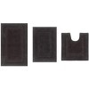 Set of 3 Classy Bathmat Collection Grey Cotton Tufted Bath Rug - Home Weavers - 2 of 4