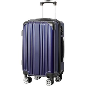Coolife Luggage,Suitcase PC+ABS Spinner 20in Carry on (navy new, S(20in)_carry on) - 1 of 3