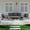 WestinTrends Avalon Outdoor 6-Piece Modular Sectional Patio Furniture Sofa Set, Gray/Gray - 2 of 4