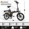 Costway 16" Folding E-Bike Portable Electric Bicycle with Peak 650 W Brushless Motor - 3 of 4