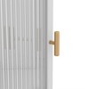 22.25'' Floor Coner Cabinet,Three Tiers with Tempered Glass Doors and Storage Cabinet Shelves for Bathroom, Living Room and Bedroom (White) - 4 of 4