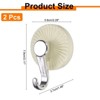 Unique Bargains Waterproof Reusable Strong Load-Bearing Plastic Suction Cup Hook 2 Pcs - 2 of 4