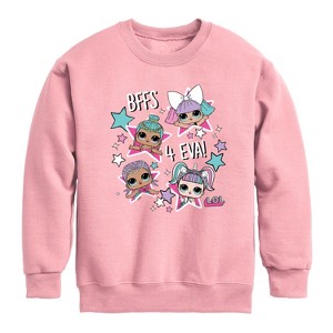 Boys' - LOL Surprise! - LOL Bffs 4 Eva Graphic Long Sleeve Fleece Sweatshirt - 1 of 4