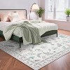 Acekool Floral Insect Area Rug - Washable 5x7 Non-Slip Carpet for Bedroom & Living Room - 4 of 4