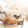 Aoibox Natural Farmhouse Decor Set of 3 - Handwoven Rattan Bird Statue Table Decor, Multi-Pose Shelf & Mantel Accents - 3 of 4
