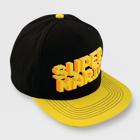 Boys Super Mario Baseball Hat Black Yellow Target