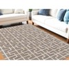 5' X 8' Tan and Ivory Geometric Hand Woven Area Rug - 2 of 4
