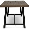 CAVINAS Outdoor Patio Table and Chairs, Acacia Wood Out Door Table and Chairs Weather Resistant with 2 Benches for Patio, Brown+Black - 2 of 4