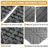 VINGLI Interlocking Deck Tiles, Plastic Tiles for All Weather, Outdoor Flooring for Patio, Poolside, 27 Pcs 11.8"x11.8", Dark Gray - 3 of 4