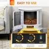 22" Electric Fireplace Stove, Freestanding Electric Fire Place Heater with Realistic LED Flame - 4 of 4