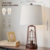 Farmhouse Table Lamps Set of 2, Dimmable Touch Control Bedside Lamps with USB and AC Outlets, Oil-Rubbed Bronze Finish, Bulbs Included – Cuddlewood - 4 of 4