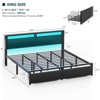 Aheaplus Platform Bed with Hidden Drawers, Storage Headboard, LED Light, and Charge Station - 4 of 4