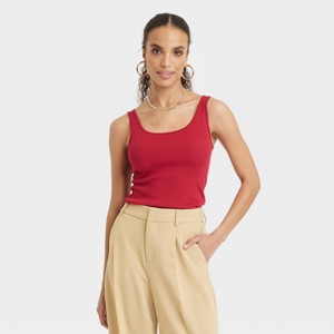 Women's Slim Fit Layered Tank Top - A New Day™ - 1 of 4