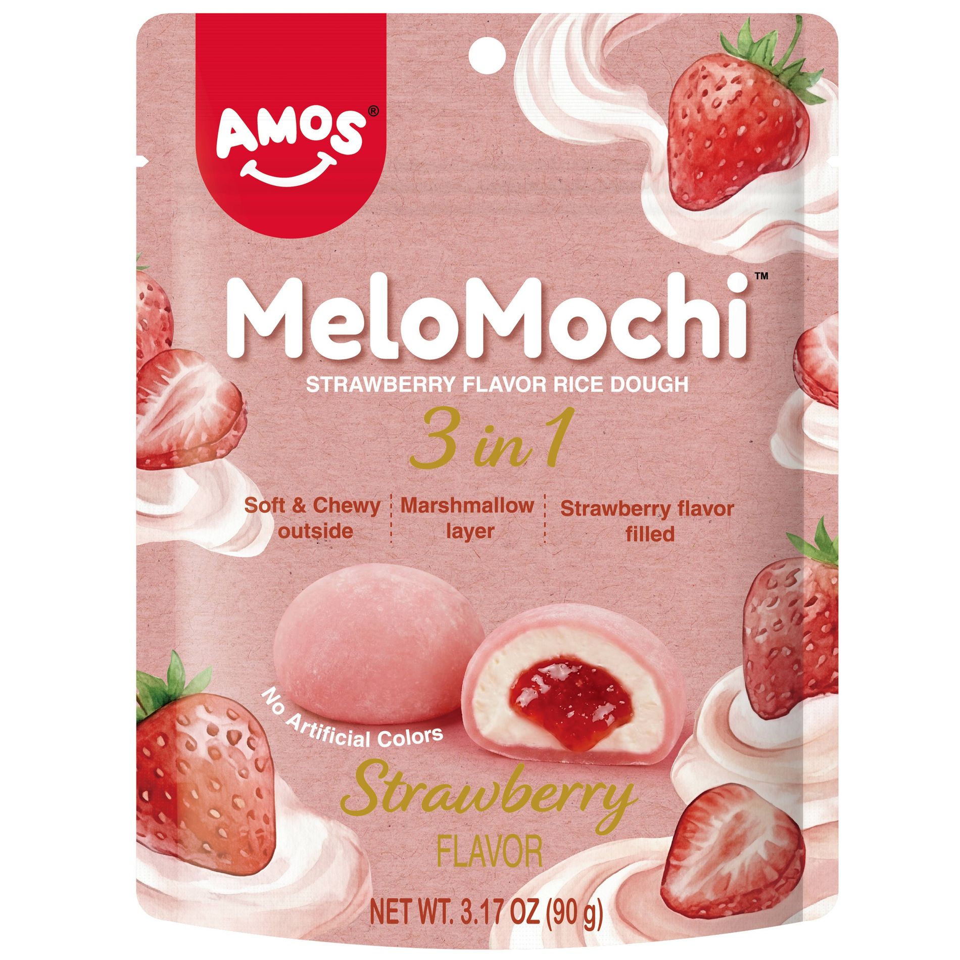 AMOS Strawberry Mochi Mallow - 6pk/3.17oz