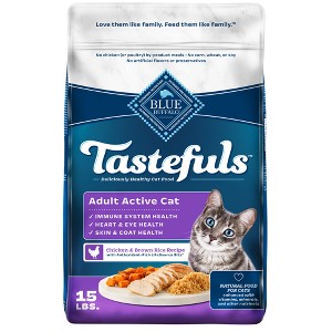 Blue Buffalo Tastefuls Active with Chicken Natural Adult Dry Cat Food - 15lbs - 1 of 4