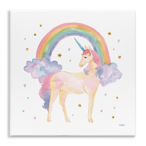 Stupell Industries Kids Nursery Unicorn Watercolor, 12" x 12" - 1 of 4