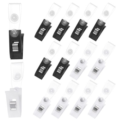Unique Bargains Plastic Anti-Wind Garden Flag Clips Black, White 12 Pcs
