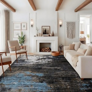Washable Modern Area Rugs 5x7 Non-Shedding Contemporary Floor Mat with Non-Slip Backing,Colorful Throw Rug for Bedroom,Living Room - 1 of 4