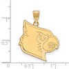 Black Bow Jewelry 10k Yellow Gold Louisville Cardinals NCAA Extra Large Pendant - 2 of 3