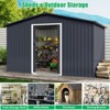 TROPOW 10x10 FT Outdoor Storage Shed, Metal Garden Shed with Lockable Door, and Sloped Roof, Utility Metal Tool Storage Sheds for Backyard - 3 of 4