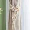 Tree City Boho Cotton Rope with Tassel Tieback Natural Style Curtain Tiebacks set of 4(2 pairs) - 4 of 4