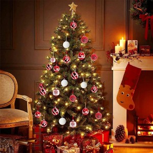 20 PCS Shatterproof Christmas Ball Ornaments, 2.36 Inch Plastic Hanging Balls in Red Gold Green Multiple Colors - 1 of 4