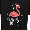 Women's - Instant Message - Flamingo Bells Christmas Short Sleeve Graphic T-Shirt - 2 of 4