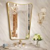 Beautyolove 22 in. W x 30 in. H Arched Gold Aluminum Alloy Framed Wall Mirror Decorative Wall Mirror - 2 of 4