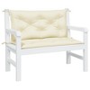 vidaXL Garden Bench Cushion Set of 2 Cream Oxford fabric (100% polyester) - 3 of 4