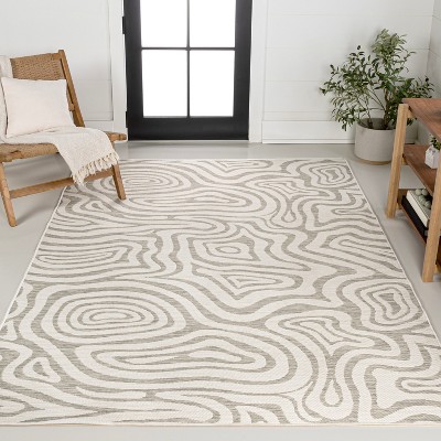 JONATHAN Y Eryx Modern Bohemian Abstract Organic Reversible Machine-Washable Indoor/Outdoor Area Rug