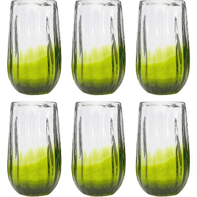 Joyjolt Hue Colored Highball Drinking Glasses - 13 Oz - Set Of 6 : Target