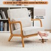 BABYYER Accent Chair, Mid-Century Modern Armchair with Pillow and Solid Wood Frame, Upholstered Reading Chairs for Living Room and Bedroom - 3 of 4