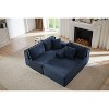 VASIP L-Shaped Left Lounge Chair Cloud Sectional Modular Sofa with Deep Seat,  for Living Room, Apartment, Bedroom No Assembly Required,Black - 2 of 4