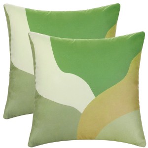 Unique Bargains Plant Printed Couch Sofa Chair Decor Comfortable Soft Pillow Cases 2 Pcs - 1 of 4
