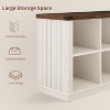 8 Cube Storage Organizer Bookshelf, 3 Tier Farmhouse Horizontal Bookcase, 62" Wood Storage for Entryway & Living Room - 4 of 4