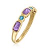 Ross-Simons 0.70 ct. t.w. Amethyst and .10 ct. t.w. London Blue Topaz Ring in 14kt Yellow Gold - 3 of 4