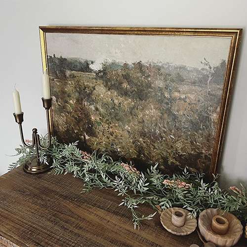 user image by @ahomefordaisy, 24" x 18" Landscape Study Framed Wall Canvas Antique Gold - Threshold™ designed with Studio McGee: Serene Decor for Home Office