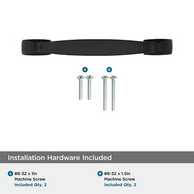 Highland Ridge Dark Oiled Bronze Cabinet Pull with Mounting Hardware