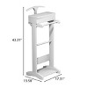 Portable Garment Rack,Clothes Rack With Storage, 43 Inch Hight Clothes Hanging Rack-Cuddlewood - 4 of 4