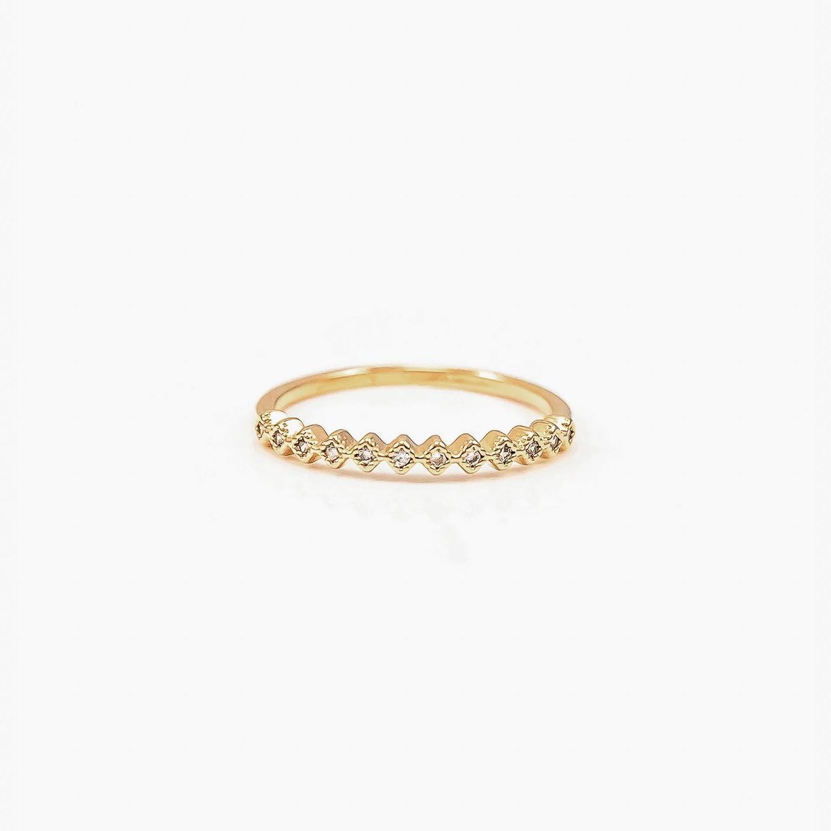 Bearfruit Jewelry Thin Crystal Band Ring