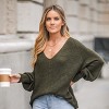 Women's Chunky Knit V-Neck Sweater - Cupshe - 3 of 4