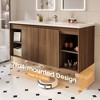 Hyleory 48" Wall Mounted Bathroom Vanity with Single Resin Sink, Two Soft-Closing Doors and Four Shelves - 4 of 4