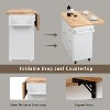 Finnhomy Mobile Kitchen Island with Drop Leaf - 3 of 4