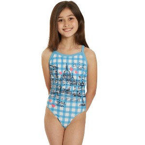 Sporti Paris Bistro Blues Thin Strap One Piece Swimsuit (22-44) - 1 of 4