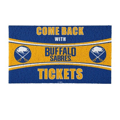 Evergreen Come Back with Tickets Buffalo Sabres 28" x 16" Woven PVC Indoor Outdoor Doormat